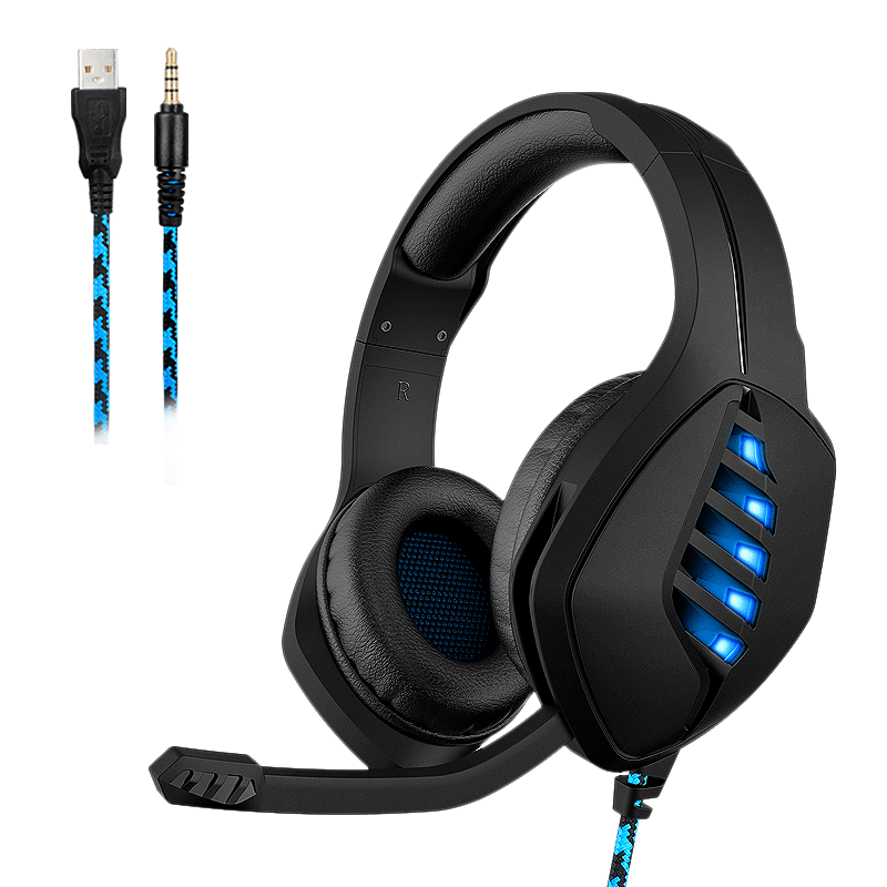 Wired USB 3.5mm gaming headset with microphone
